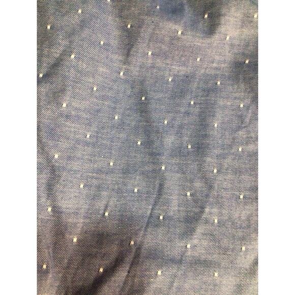 Lane Bryant Blue White Dot Print V-Neck Shirt Womens Short Sleeve Casual Size 16 - Picture 3 of 9